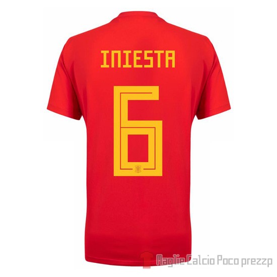 Maglia Spagna Giocatore A.iniesta Home 2018 - Clicca l'immagine per chiudere